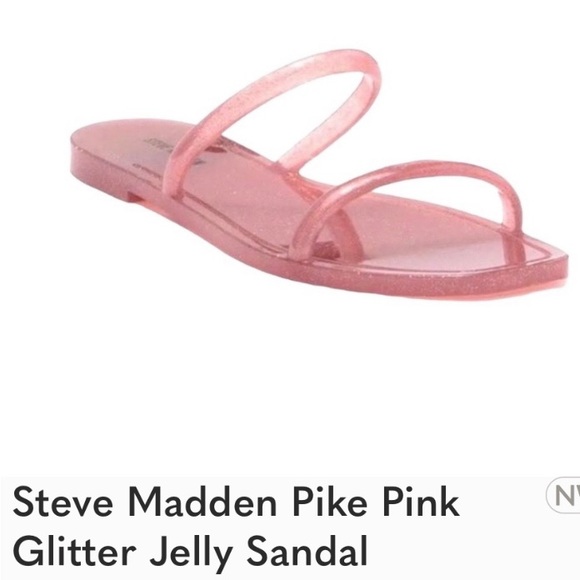 Steve Madden Shoes - Steve Madden slip on pink glittering jelly sandals